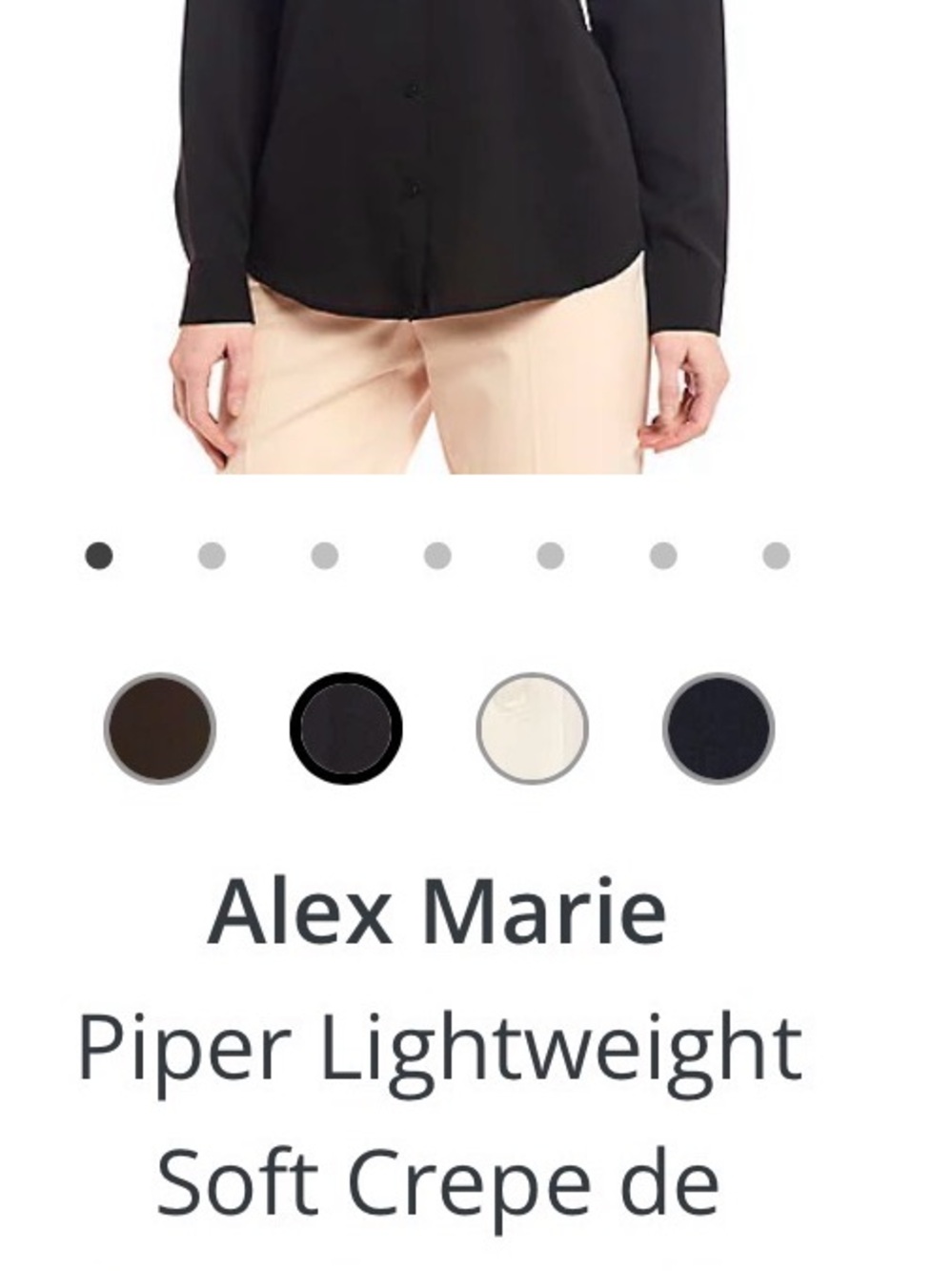 Alex Marie navy button down Women’s blose. Size XL - Picture 4 of 4